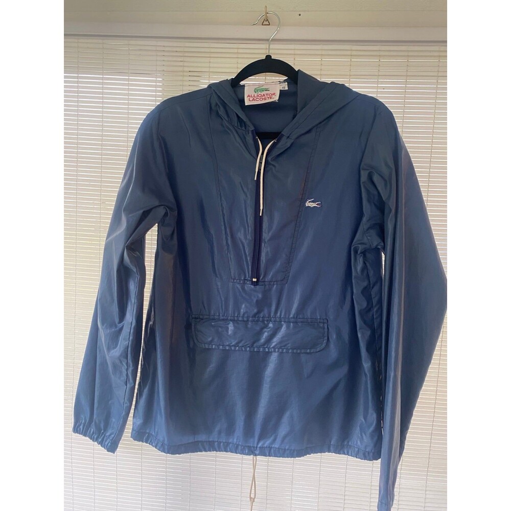 Vintage Alligator Lacoste Blue Pullover Windbreaker Size Small